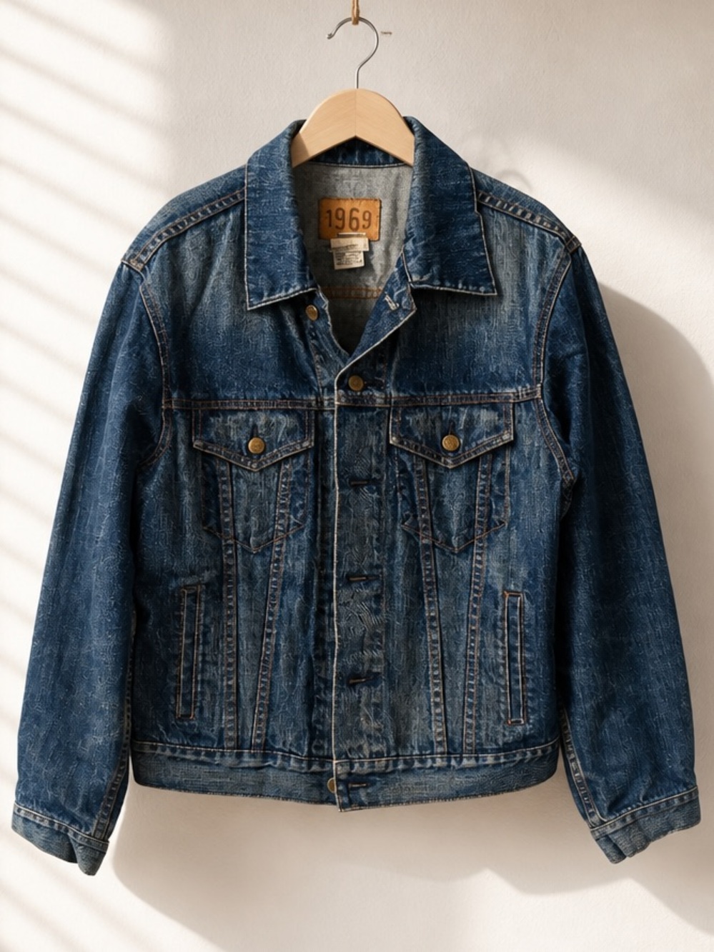 Vintage 1969 Denim Trucker Jacket - Blue